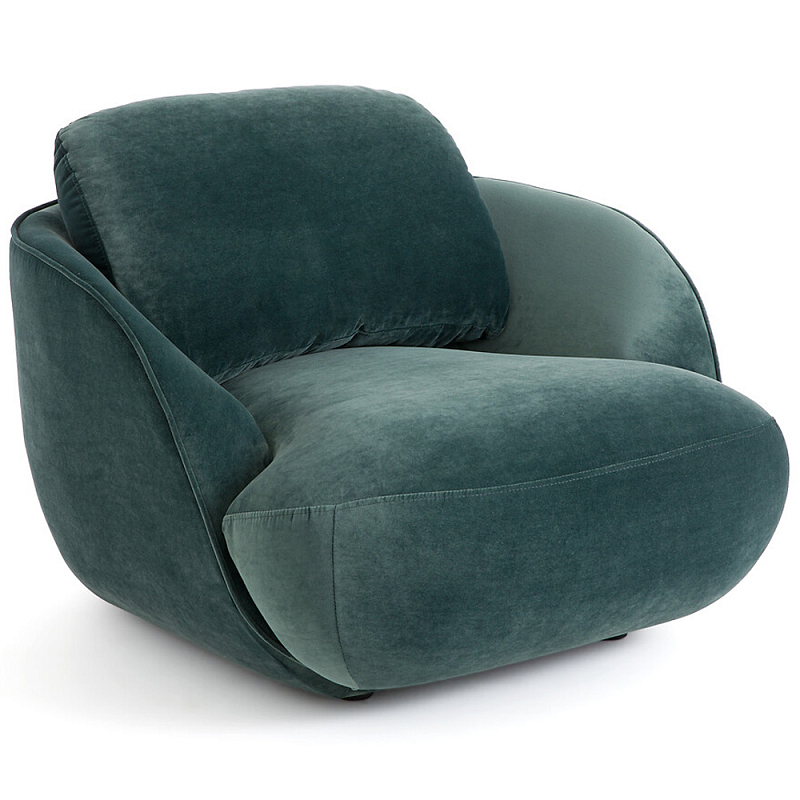 Полукруглое мягкое кресло Halle Green Armchair Зеленый в Кирове | Loft Concept 