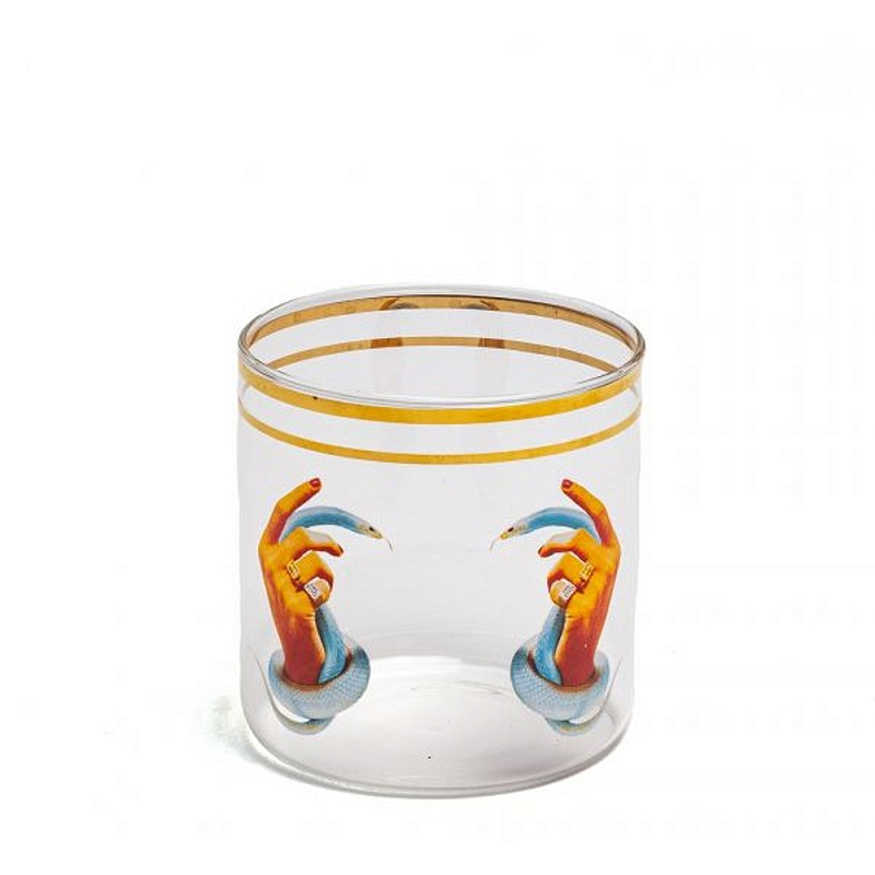 Стакан Seletti Hands With Snakes 2 Прозрачное Стекло Золотой Стакан Seletti Hands With Snakes 2 Прозрачное Стекло Золотой в Кирове | Loft Concept