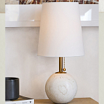 Настольная лампа на круглом основании из натурального камня Bartolomeo варинант исполнения - 4 | Loft Concept в Кирове