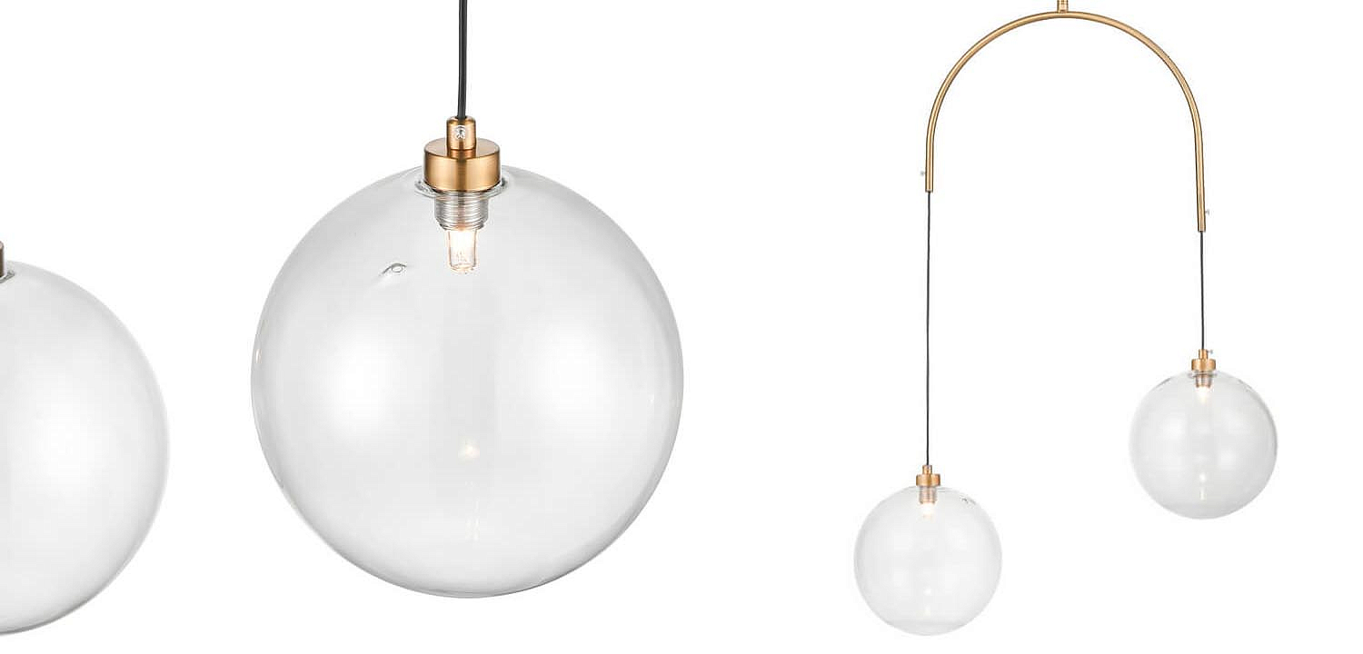 Люстра Two Hanging Ball Chandelier Люстра Two Hanging Ball Chandelier - Loft-Concept в Кирове
