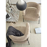 Кресло полукруглое мягкое с буклированной обивкой Armchair with Boucle Upholstery варинант исполнения - 8 | Loft Concept в Кирове