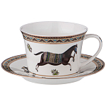 Чайный сервиз из фарфора с изображением лошадей на 6 персон 15 предметов Porcelain Horse Set  варинант исполнения - 1 | Loft Concept в Кирове