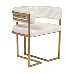 Стул букле бежевый с каркасом цвета матовое золото Tactility варинант исполнения - 2 | Loft Concept в Кирове