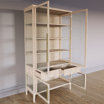 Витрина Primo со стеклянными фасадами и 2 ящиками Светлый дуб варинант исполнения - 3 | Loft Concept в Кирове