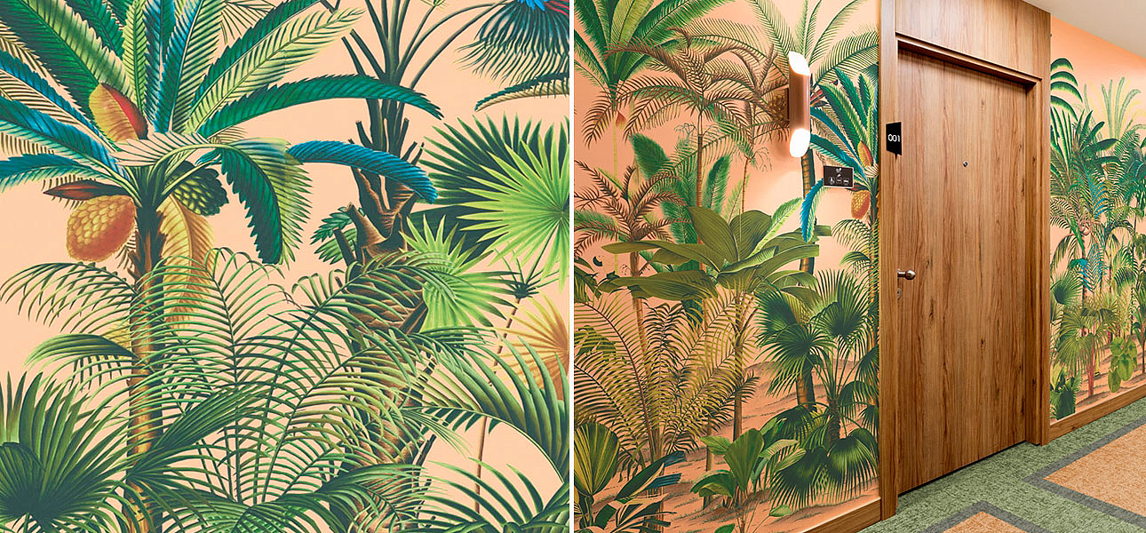 Обои ручная роспись Palmetum Tangerine - Loft-Concept в Кирове