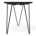 Стол журнальный c круглой столешницей из стекла серого цвета Gray and Gold Marble варинант исполнения - 4 | Loft Concept в Кирове