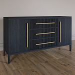 Буфет Primo с тремя ящиками и двумя фасадами Черный дуб варинант исполнения - 2 | Loft Concept в Кирове