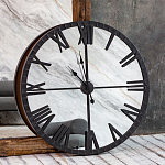 Часы настенные зеркальные с чёрным металлическим циферблатом Mirror Tower Clock варинант исполнения - 5 | Loft Concept в Кирове