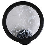 Светодиодное бра круглой формы с металлической рамой черного цвета Marble Glow варинант исполнения - 2 | Loft Concept в Кирове