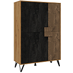 Шкаф двухдверный с 2-мя отделами с полками Stone Effect варинант исполнения - 2 | Loft Concept в Кирове