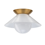 Потолочный светильник в форме конуса с белым шарообразным плафоном Quintiesse варинант исполнения - 4 | Loft Concept в Кирове