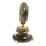 Часы настольные бронзовые из натуральных камней Мрамор и Змеевик Stone Clock варинант исполнения - 15 | Loft Concept в Кирове