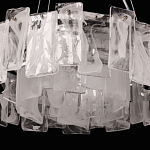 Люстра круглая с подвесными прямоугольными пластинами из стекла Glacier Panels варинант исполнения - 7 | Loft Concept в Кирове