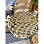 Столик приставной золотистый с орнаментом на столешнице Tanzania варинант исполнения - 8 | Loft Concept в Кирове