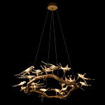 Люстра подвесная с прозрачными стеклянными птичками на ветвях Диаметр 100 см Serip Voa варинант исполнения - 5 | Loft Concept в Кирове