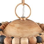 Подвесной светильник в форме купола из деревянных бусин Wooden Beads варинант исполнения - 3 | Loft Concept в Кирове