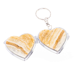 Зеркало брелок складное двухстороннее в форме сердца из натурального камня Оникс Stone Mirrors варинант исполнения - 2 | Loft Concept в Кирове