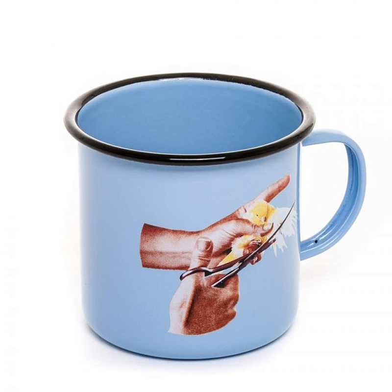 Кружка Seletti Mug Bird Голубой Коричневый Кружка Seletti Mug Bird Голубой Коричневый в Кирове | Loft Concept