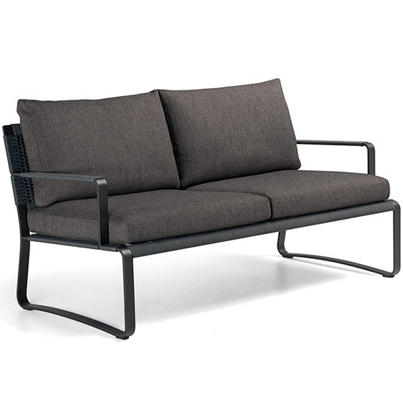 Двухместный уличный диван PHOENIX Sofa Черный Графитовый Коричневый Темно-серый Молочный Двухместный уличный диван PHOENIX Sofa Черный Графитовый Коричневый Темно-серый Молочный в Кирове | Loft Concept