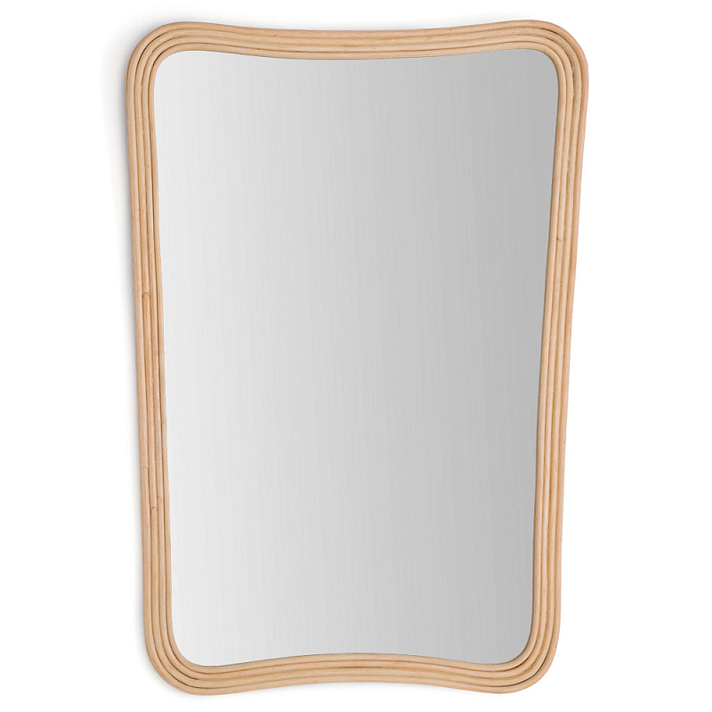 Зеркало Wicrer Furniture с отделкой из ротанга Бежевый Зеркало Wicrer Furniture с отделкой из ротанга Бежевый в Кирове | Loft Concept