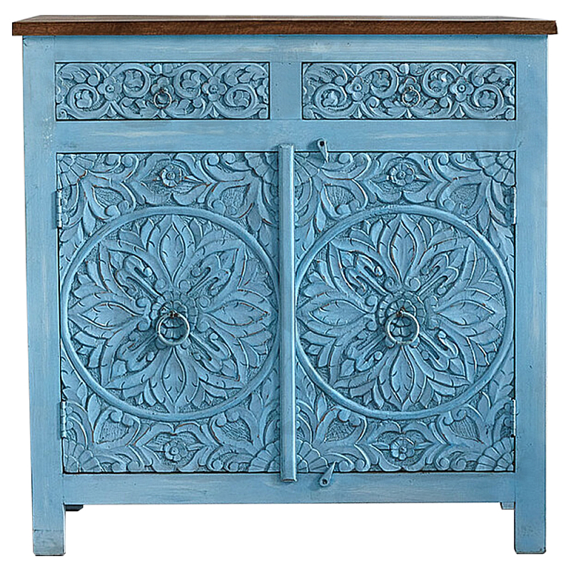 Деревянный резной буфет из массива манго Blue Grey Mango Collection Cupboard Древесина Голубой Деревянный резной буфет из массива манго Blue Grey Mango Collection Cupboard Древесина Голубой в Кирове | Loft Concept