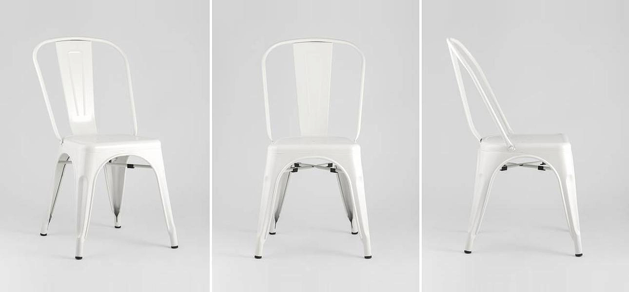 Стул TOLIX Белый Матовый Металл Стул TOLIX Белый Матовый Металл - Loft-Concept в Кирове