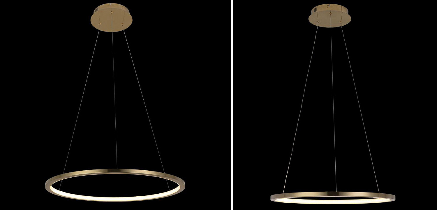 Подвесной светильник Yvette Ring Horizontal gold Подвесной светильник Yvette Ring Horizontal gold - Loft-Concept в Кирове