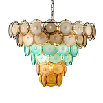 Люстра конусовидная с каскадом из разноцветных круглых подвесов Key Lustar варинант исполнения - 3 | Loft Concept в Кирове