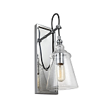 Бра с плафоном в форме колокола из прозрачного стекла с пузырьками Feiss варинант исполнения - 1 | Loft Concept в Кирове