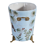 Кашпо из голубого фарфора с бронзовыми элементами Blue Garden варинант исполнения - 2 | Loft Concept в Кирове