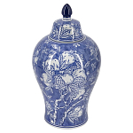 Ваза с крышкой в китайском стиле Гранатовое дерево Blooming Pomegranate варинант исполнения - 1 | Loft Concept в Кирове