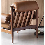 Кресло с деревянным каркасом и обивкой из натуральной кожи Medieval Furniture варинант исполнения - 2 | Loft Concept в Кирове