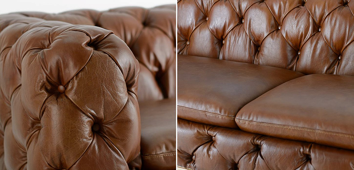 Диван Dorsten Sofa brown leather Диван Dorsten Sofa brown leather - Loft-Concept в Кирове