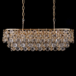 Люстра овальная каскадная с подвесками в форме колец Galaxy of Light варинант исполнения - 1 | Loft Concept в Кирове