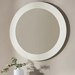 Зеркало в круглой фактурной раме Mirror Modern Texture белое варинант исполнения - 3 | Loft Concept в Кирове