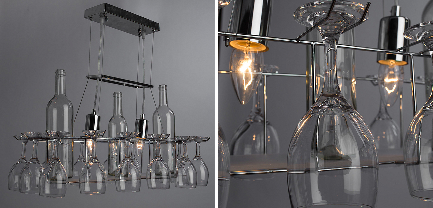 Люстра Bottles and Glasses Chandelier Люстра Bottles and Glasses Chandelier - Loft-Concept в Кирове