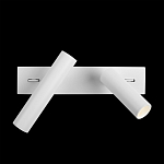 Бра с двумя цилиндрическими повортными спотами белого цвета Trumpet tube варинант исполнения - 7 | Loft Concept в Кирове