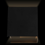 Уличный настенный светильник светодиодный формы куб черного цвета из металла Urban Minimalist варинант исполнения - 2 | Loft Concept в Кирове