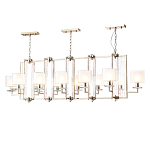 Люстра прямоугольной формы с 12-ю цилиндрическими плафонами из стекла Laurent варинант исполнения - 2 | Loft Concept в Кирове