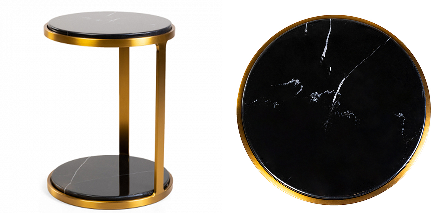 Приставной стол Viorel Marble Side Table Приставной стол Viorel Marble Side Table - Loft-Concept в Кирове