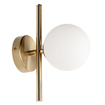 Бра с золотым основанием и белым плафоном в форме шара Bubble варинант исполнения - 1 | Loft Concept в Кирове