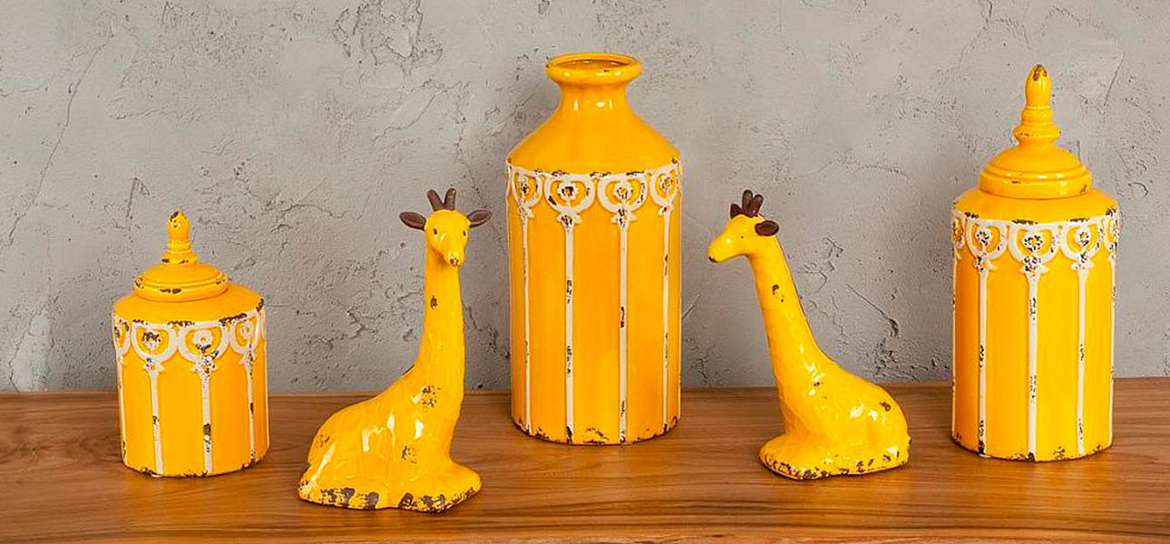 Фигурка керамика желтый жираф Giraffe Фигурка керамика желтый жираф Giraffe - Loft-Concept в Кирове