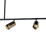 Люстра линейная с 5-ю цилиндрическими плафонами цвета латунь TRIBES CHANDELIER варинант исполнения - 4 | Loft Concept в Кирове