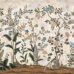 Обои ручная роспись Siam White Metal варинант исполнения - 2 | Loft Concept в Кирове