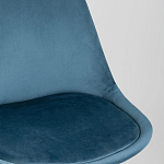 Стул с мягким велюровым сиденьем Arvika Blue варинант исполнения - 7 | Loft Concept в Кирове