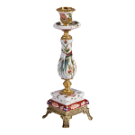 Подсвечник с цветочной росписью из фарфора с бронзовыми элементами Eden Garden варинант исполнения - 3 | Loft Concept в Кирове