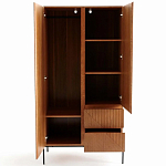 Шкаф с геометрическим рисунком на дверцах Anders Dark Wood варинант исполнения - 3 | Loft Concept в Кирове