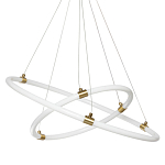 Люстра подвесная с двумя пересекающимися белыми светодиоидными кольцами Luke Lampco Tracer Lamp варинант исполнения - 1 | Loft Concept в Кирове