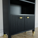 Книжный Стеллаж Elsa Dreams Black с задней стенкой варинант исполнения - 2 | Loft Concept в Кирове