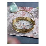 Блюдо фарфоровое с бронзовой ручкой Paradise Dish with Handle варинант исполнения - 3 | Loft Concept в Кирове